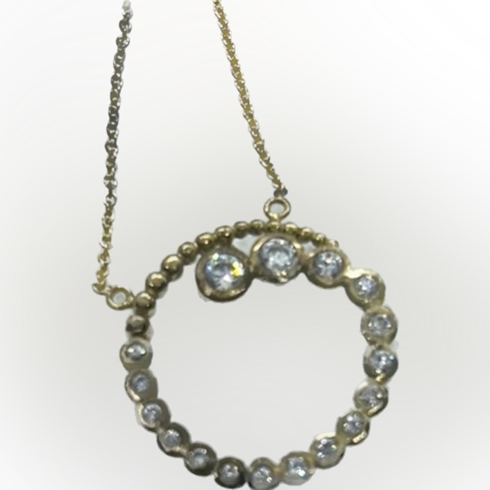 CZ Spiral Journey Pendant Necklace